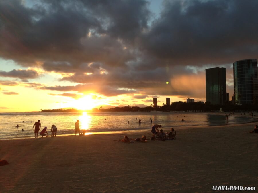 アラモアナの夕日