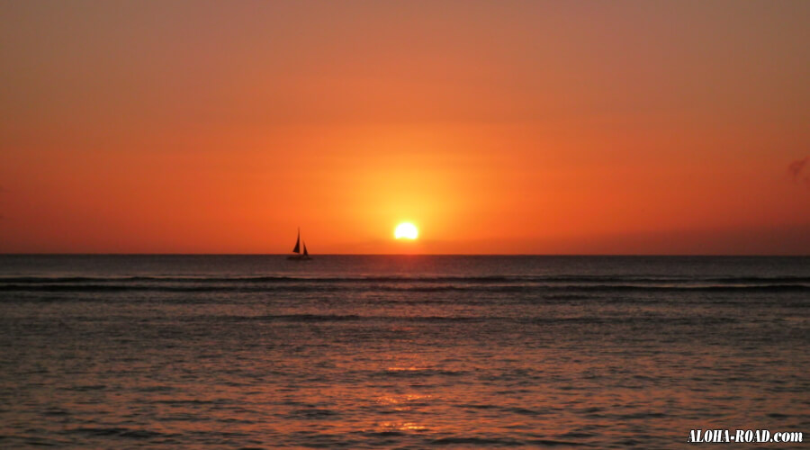 ハワイの夕日 サンセット ハワイの写真 画像