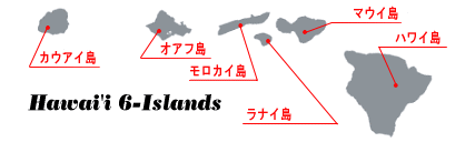 Hawai'i 6-Islands map